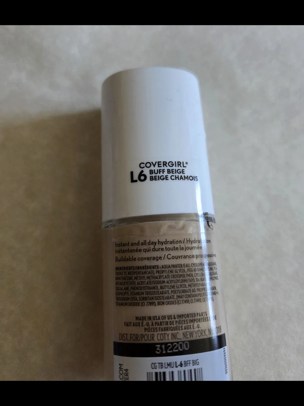 COVERGIRL TruBlend Oil-free Liquid Foundation, L-6 Buff Beige 1 fl oz NEW SEALED